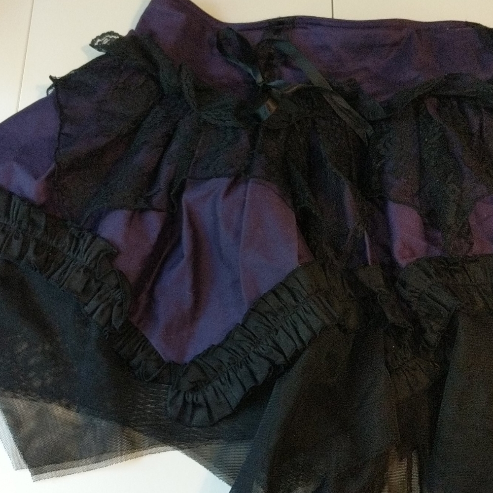 Vintage Lip Service Gothic Micro Mini Skirt